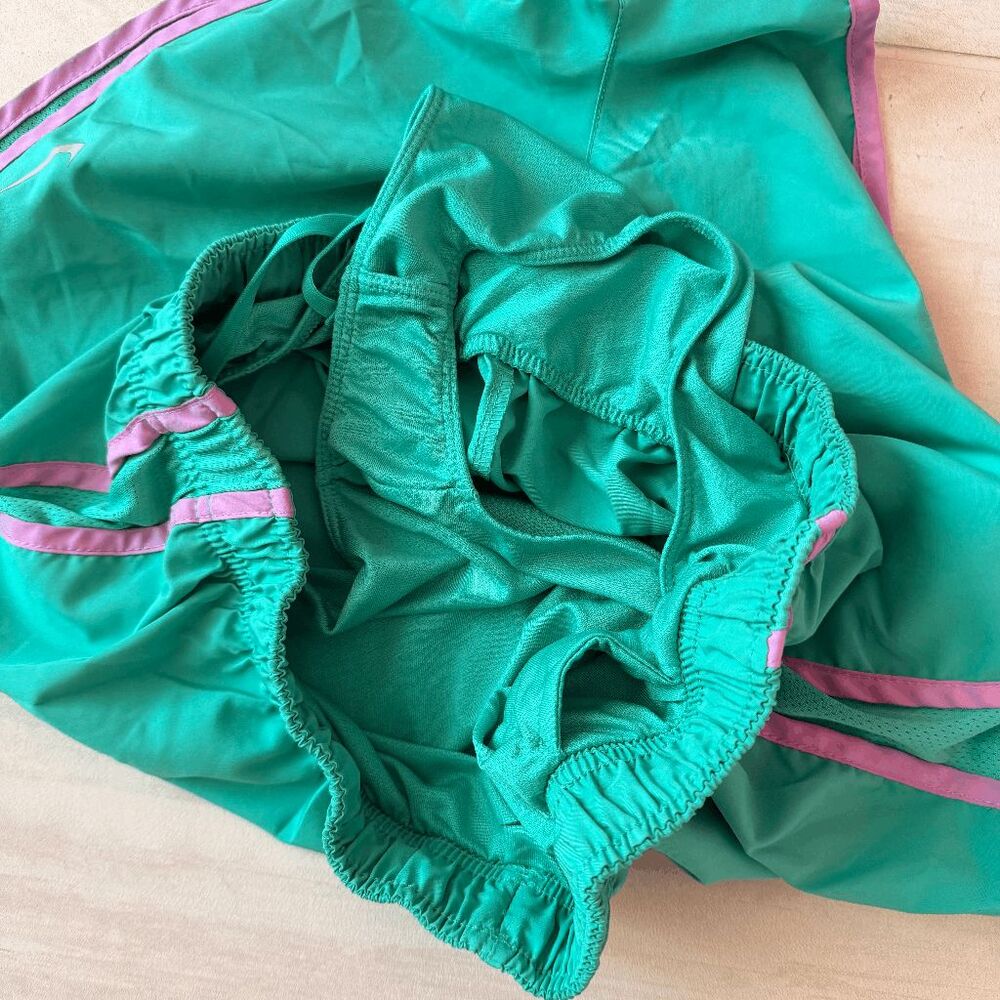 Women's Nike Tempo Dri-FIT Mid-Rise 3-in Running Shorts Teal Purple Lined Large - Picture 3 of 6